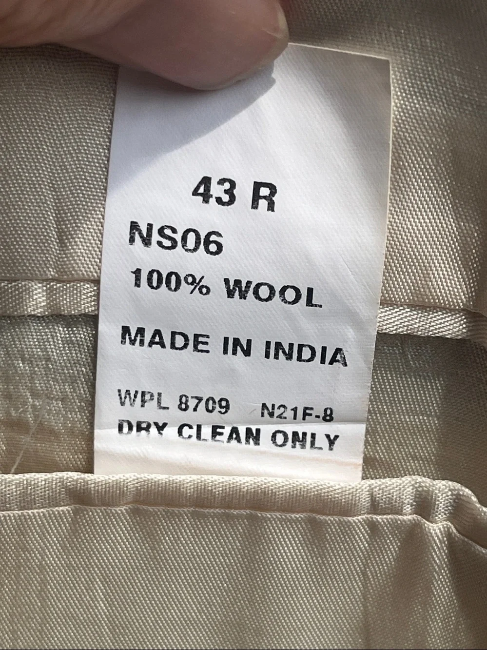 Nautica olive green single breasted all wool sport coat 43R